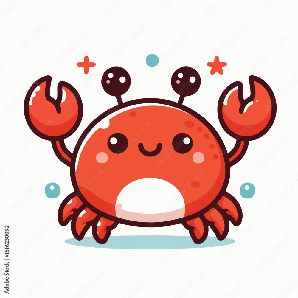 Fototapeta premium cute crab image vector