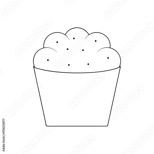 Tater Tots on White Background Crispy Potato Snack