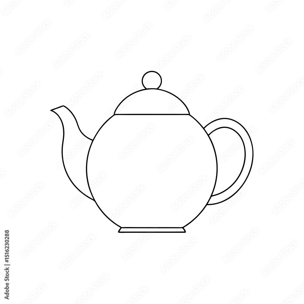 Obraz premium Toy Tea Set on White Background Kids Pretend Play
