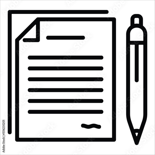 Contract  Icon Element For Design