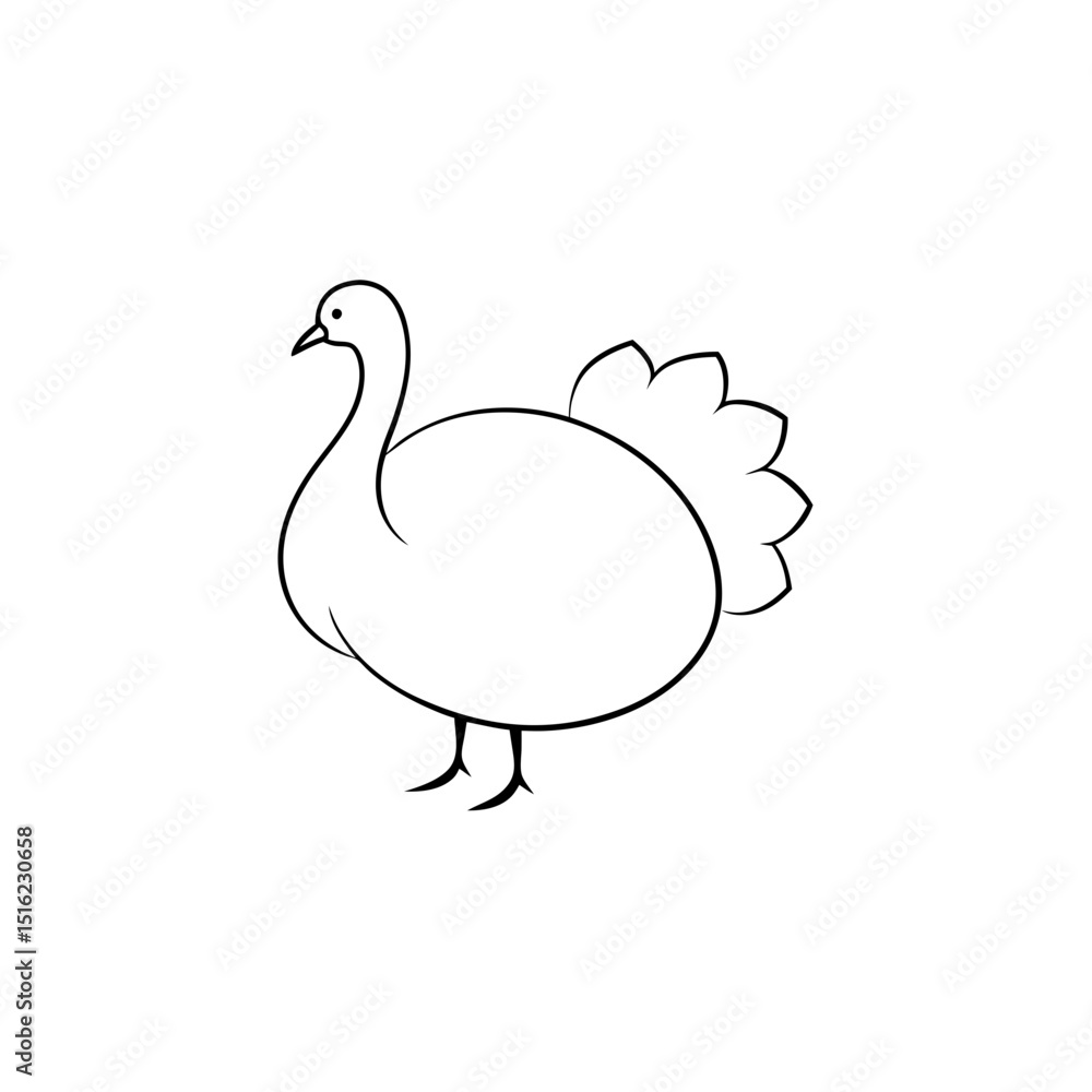 Thanksgiving Turkey on White Background Holiday Meal Illustration Thanksgiving Turkey on White Background Holiday Meal Illustration