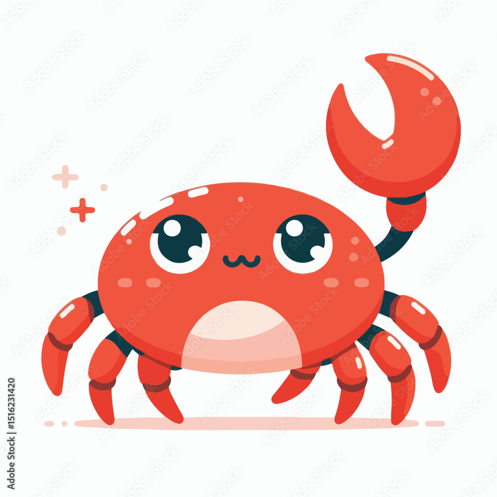 Fototapeta premium cute crab image vector