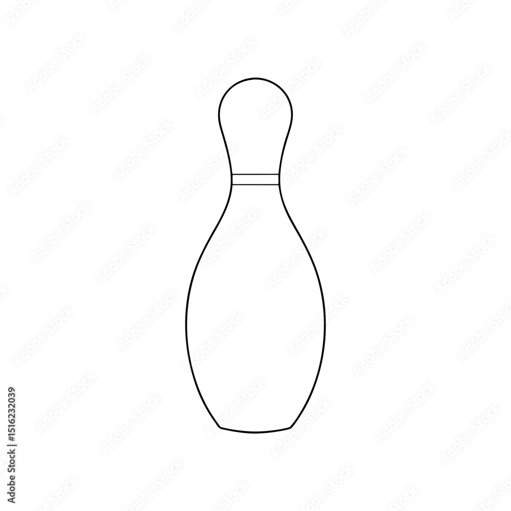 Fototapeta premium Toy Bowling Pin on White Background Kids Sport Play