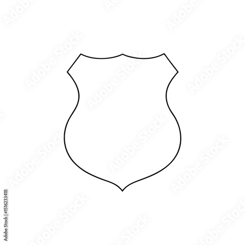 Toy Police Badge on White Background Kids Costume Accessory