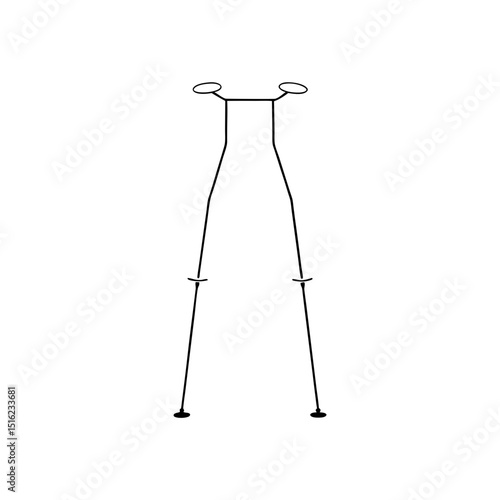 Toy Stilts on White Background Kids Outdoor Play Equipment
