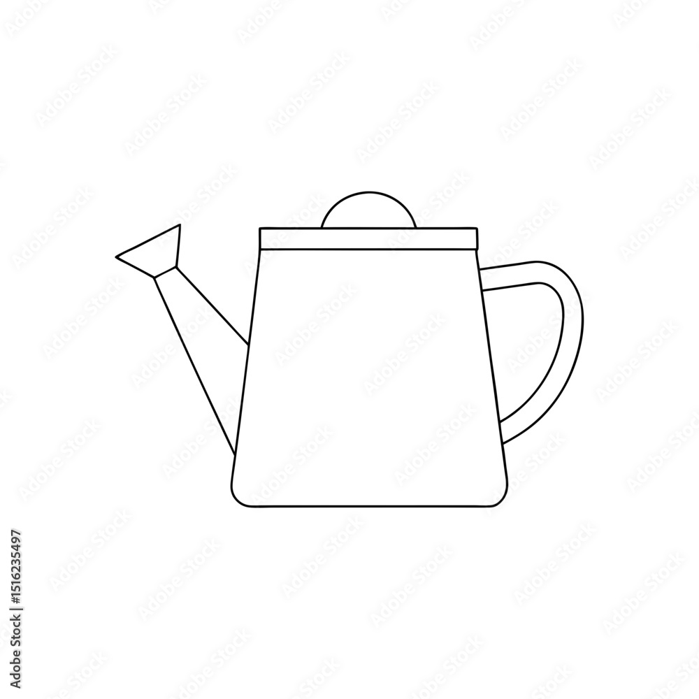 Watering Can Toy on White Background: Garden Play Illustration Watering Can Toy on White Background: Garden Play Illustration