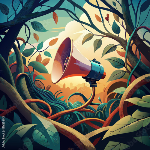 Megaphone in the Jungle – Nature Reclaims the Noise