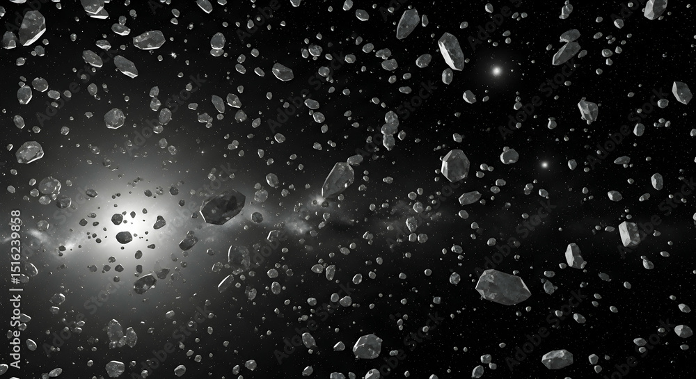 Space Rock Field with Galaxy Backdrop Creates an Out Of this World Feel Space Rock Field with Galaxy Backdrop Creates an Out Of this World Feel