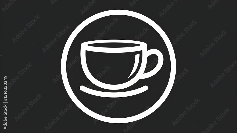 Obraz premium black coffee cup