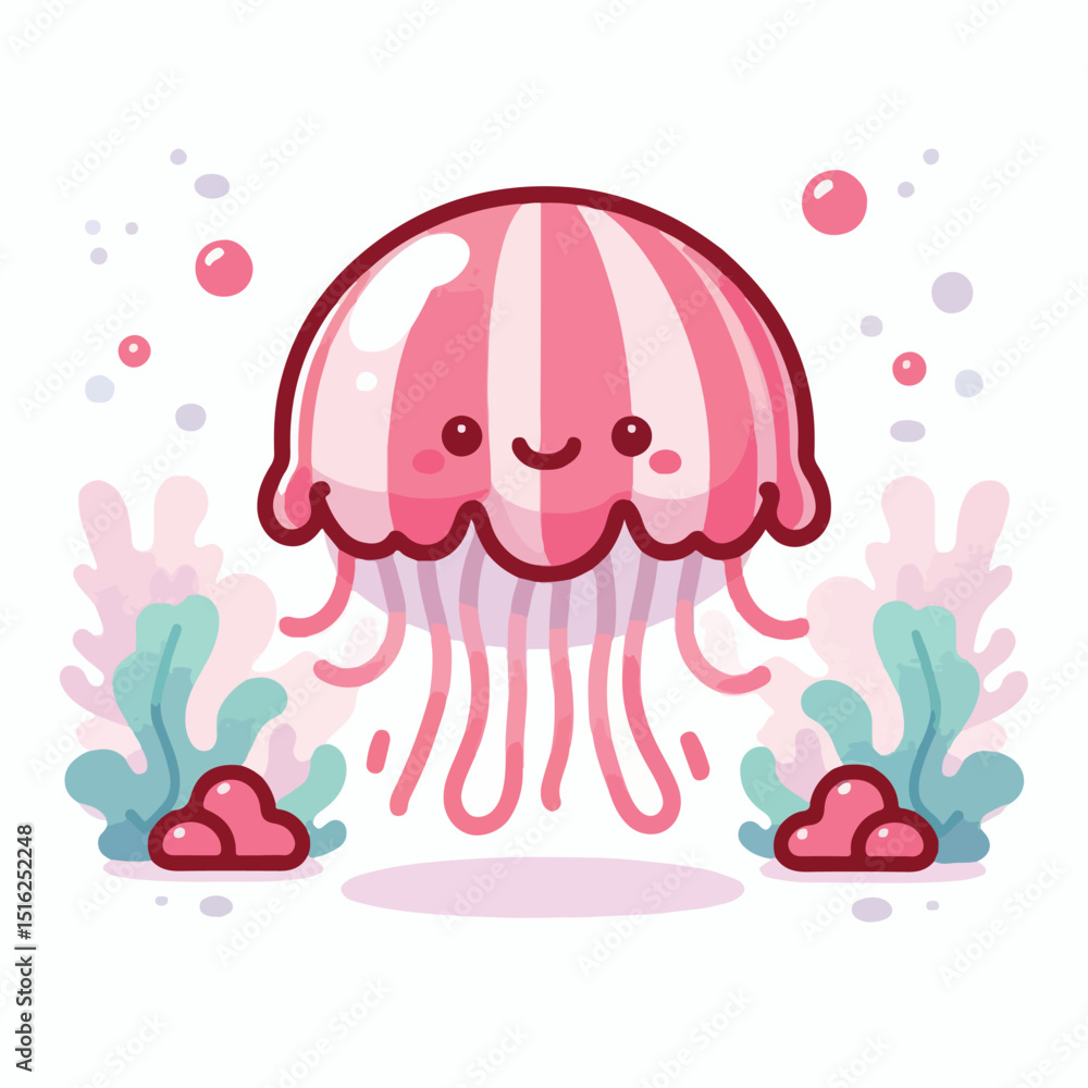 Fototapeta premium cute jellyfish vector image