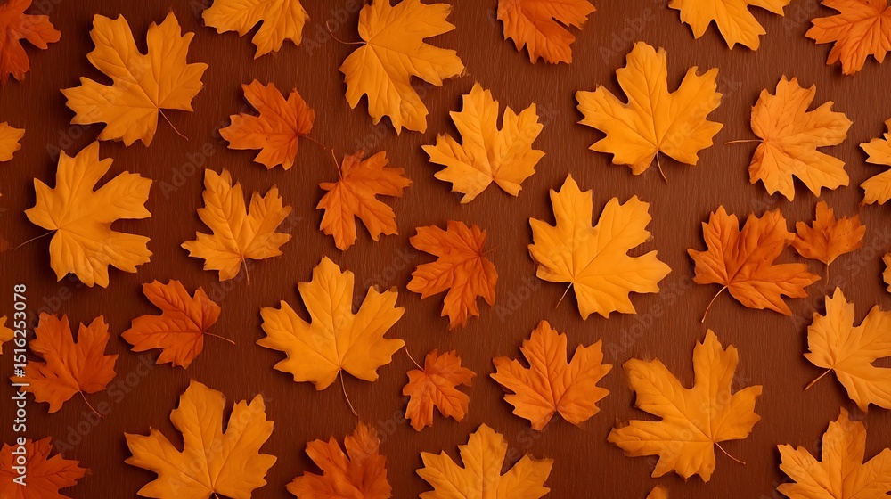 Autumn Maple Leaves Flatlay Background. Autumn Maple Leaves Flatlay Background.
