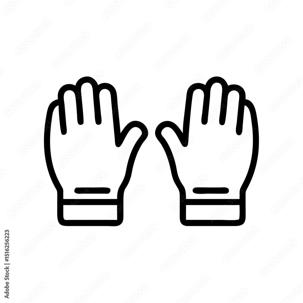 Training gloves icon, simple design, for websites and apps Training gloves icon, simple design, for websites and apps