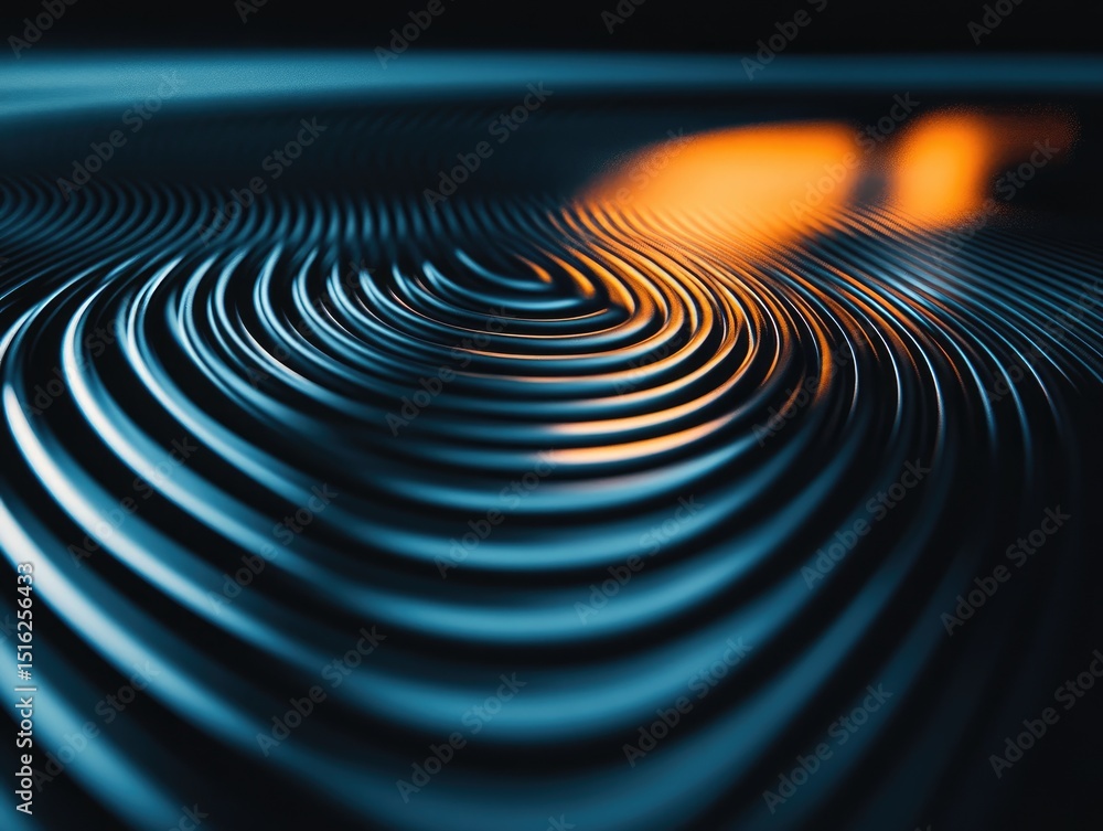 Obraz premium Abstract ripple pattern, dark tones