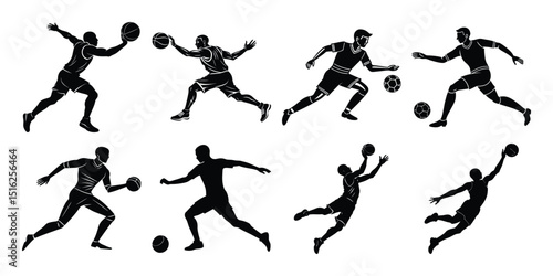 basketball players silhouettes