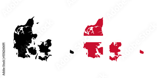 Denmark flag map icon symbol
