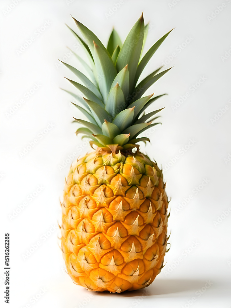 Fototapeta premium Pineapple fruit vivid full shape