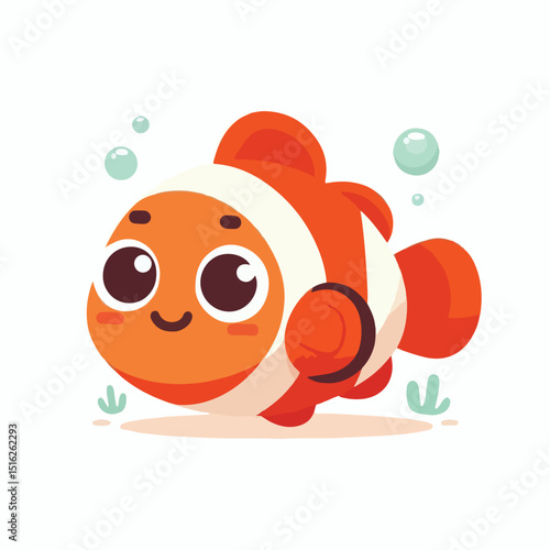cute nemo fish vector image
