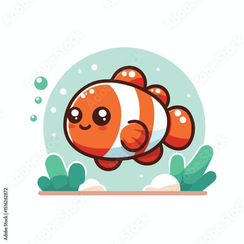 cute nemo fish vector image