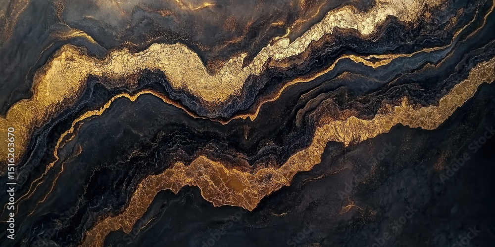 Dark Gold Abstract Landscape Painting Dark Gold Abstract Landscape Painting