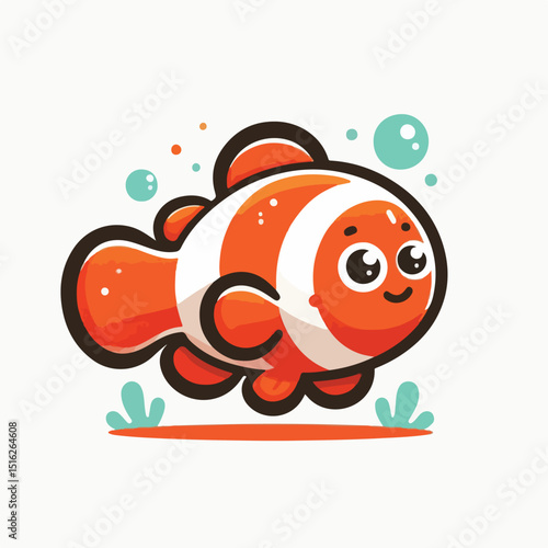 cute nemo fish vector image