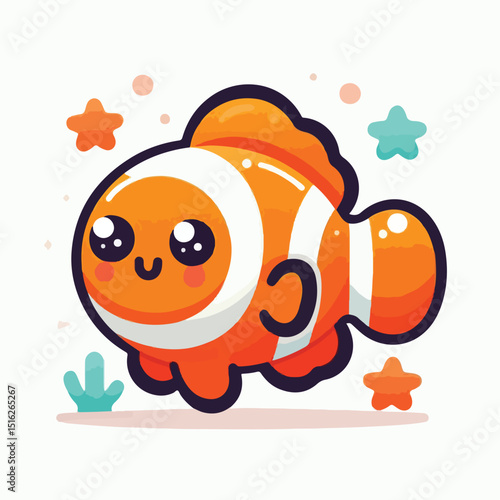 cute nemo fish vector image