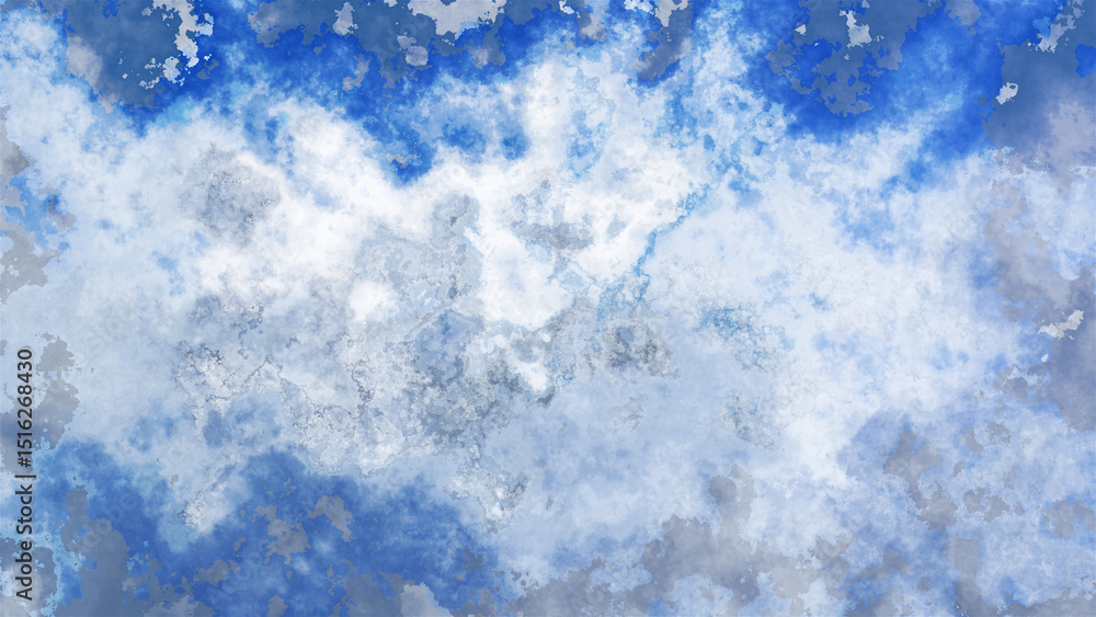 Fototapeta premium 4K watercolor abstract digital texture with grainy marbled effect.