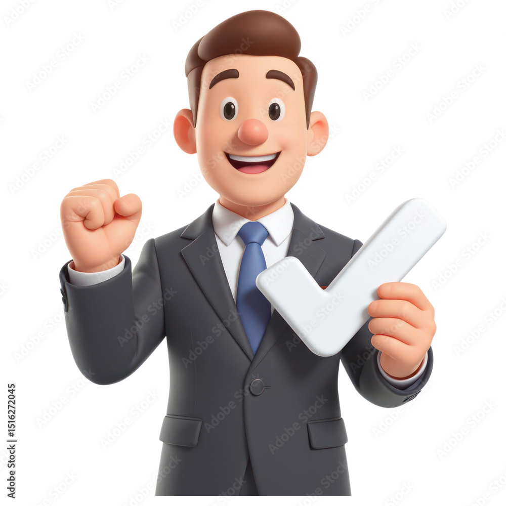Business success story animated character celebrates achievement in office environment digital motivational Business success story animated character celebrates achievement in office environment digital motivational