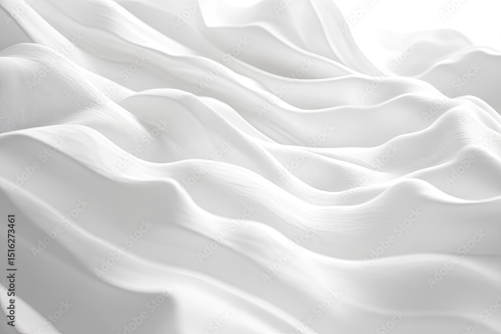Soft white fabric folds Soft white fabric folds