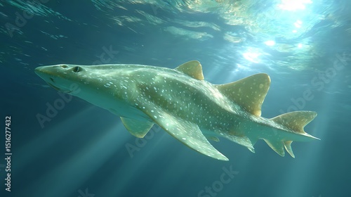 Majestic Spotted Wobbegong Shark Underwater Elegance and Grace