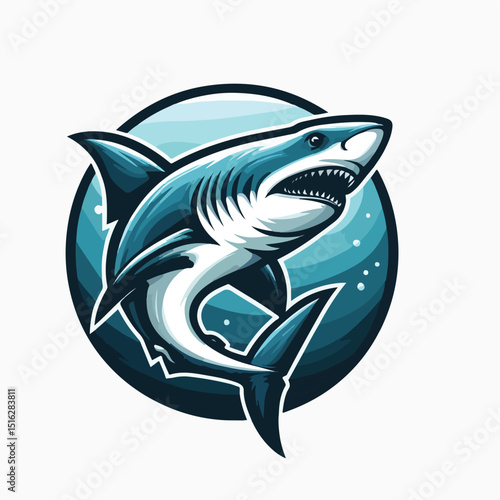 fierce shark vector image