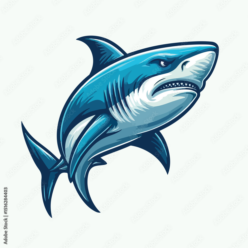 Fototapeta premium fierce shark vector image