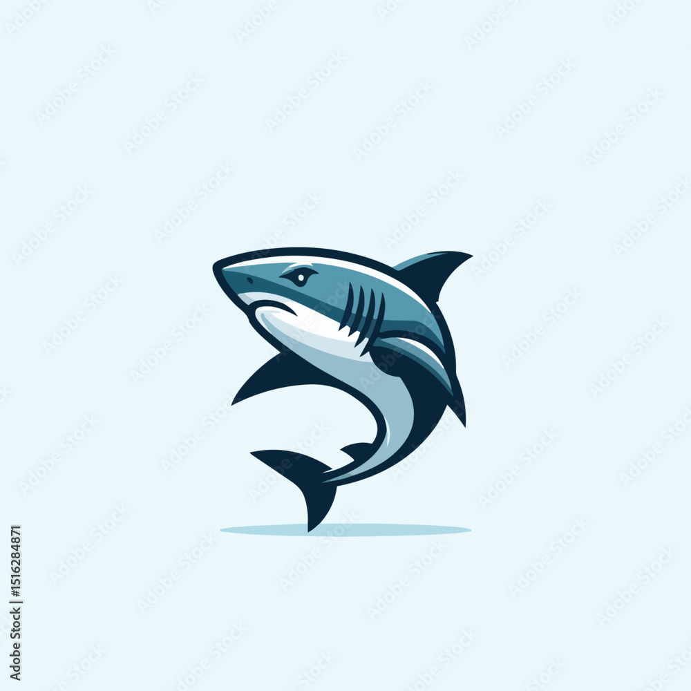 Fototapeta premium fierce shark vector image