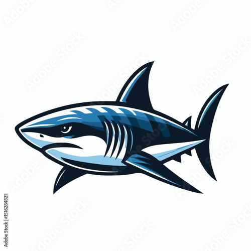 fierce shark vector image