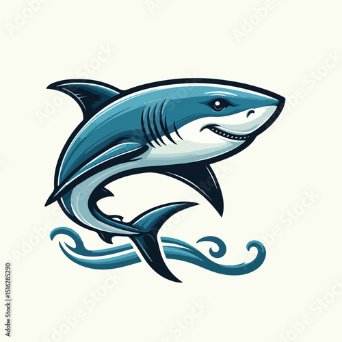 fierce shark vector image