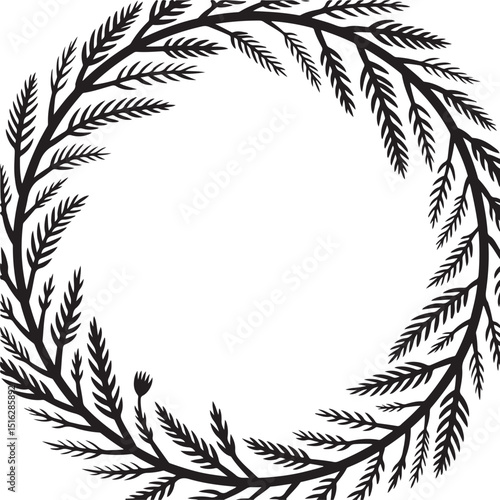 Floral design logo element. floral border, frame corners 