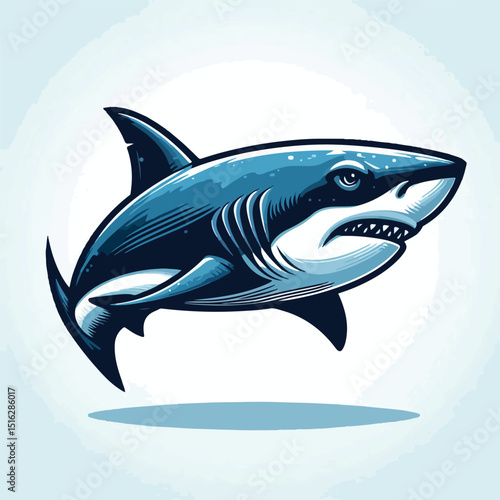 fierce shark vector image