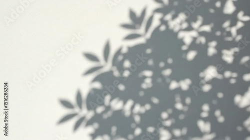 Wallpaper Mural A Subtle Dance of Shadows: The Intricate Play of Light and Dark from Leafy Green Plants Casting Beautiful Patterns on a White Surface Torontodigital.ca