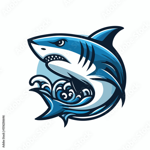 fierce shark vector image