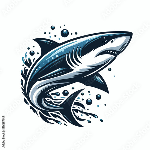 fierce shark vector image