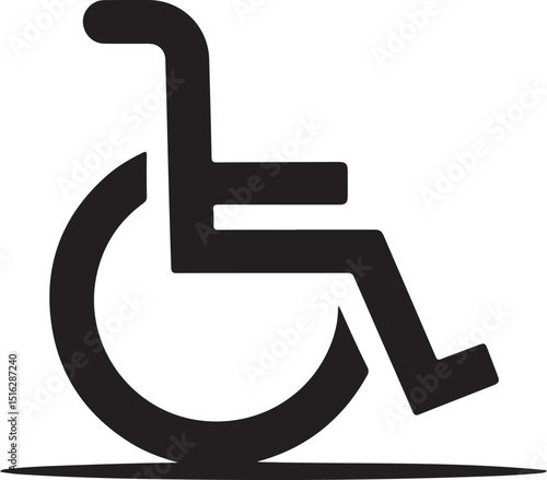 handicapped access sign or symbol flat icon	