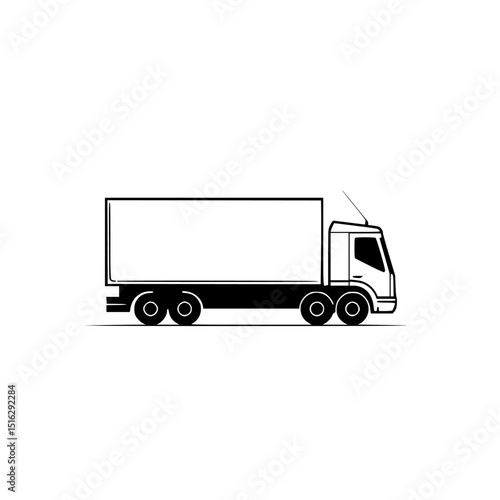 Collection of simple truck icons designed for transportation and logistics applications