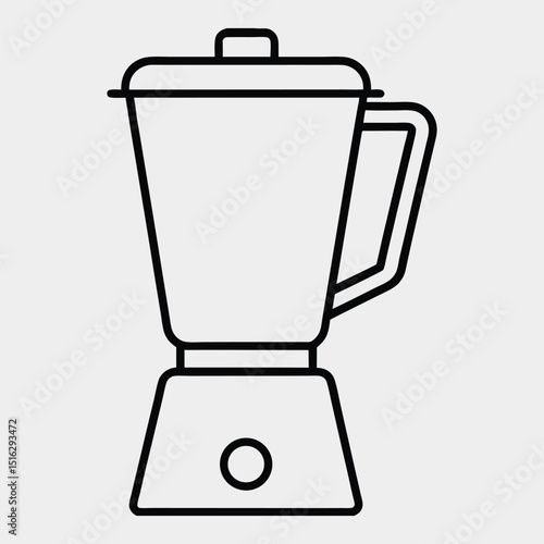 Line art of a blender on the white background.12.eps