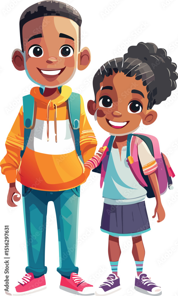 children in school uniform vector children in school uniform vector