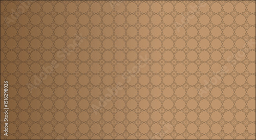 Seamless brown geometric pattern with overlapping circular shapes and minimal background design

