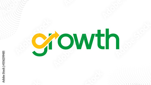 Vibrant logo with upward arrow symbolizing growth.