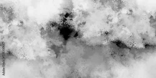 Abstract black and white cloudy texture with soft, organic gradients and smoky, ink-like dispersions. Irregular patches of dark and light tones blending seamlessly, resembling a stormy 