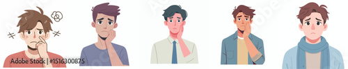 male vector expression worried