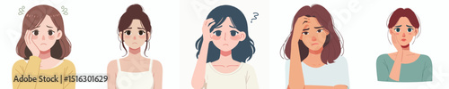 female vector expression worried