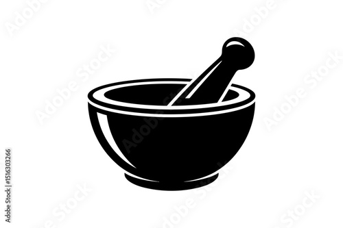  Pestle Silhouette Traditional Grinding Tool Icon	