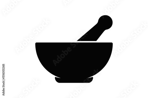  Pestle Silhouette Traditional Grinding Tool Icon	